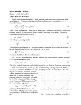 Driven Nonlinear Oscillators