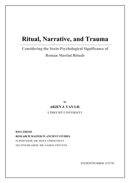 Ritual, Narrative, and Trauma