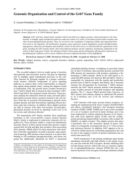 Genomic Organization and Control of the Grb7 Gene Family