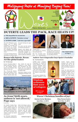 Duterte Leads the Pack, Race Heats Up!