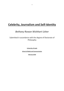 Celebrity, Journalism and Self-Identity