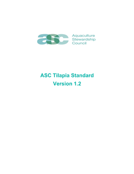 ASC Tilapia Standard Version 1.2