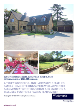 A Truly Wonderful and Impressive Detached Family Home Offering Superb Well-Appointed Accommodation Throughout and Enjoying A