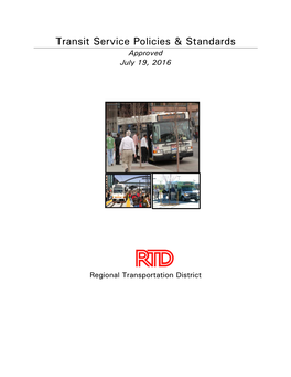 Transit Service Policies & Standards