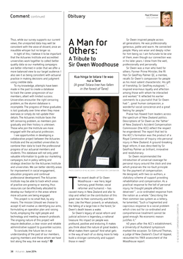 A Man for Others: a Tribute to Sir Owen Woodhouse