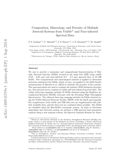 Composition, Mineralogy, and Porosity of Multiple Asteroid