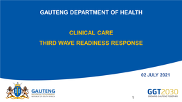 Gauteng Department of Health Clinical Care Third