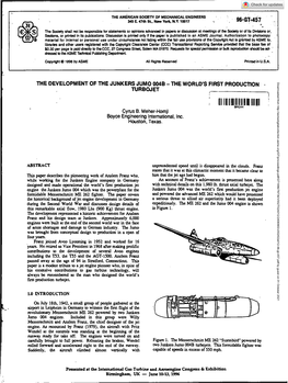 V002t02a012-96-Gt-457.Pdf by Guest on 01 October 2021 TURBOJET III III 11111Rl1 Y111111111 Cyrus B