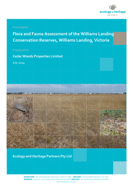 Flora and Fauna Assessment of the Williams Landing Conservation Reserves, Williams Landing, Victoria