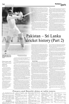 Sri Lanka Cricket History (Part 2)