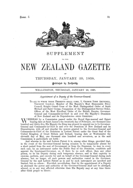 NEW ZEALAND GAZETTE of THURSDAY, JANUARY 20, 1Gss