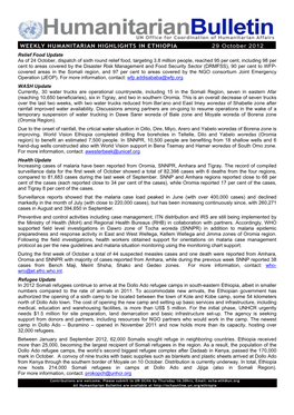 Humanitarian Bulletin 29 October 2012.Pdf (English)
