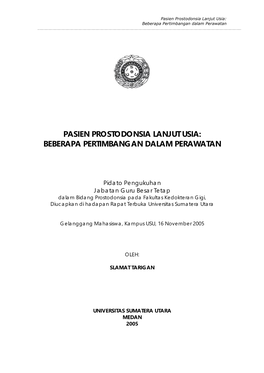 Berbagai Pertimbangan Khusus