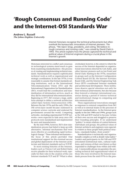 'Rough Consensus and Running Code' and the Internet-OSI