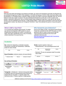 LGBT Pride Month Fact Sheet