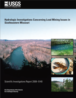 Hydrologic Investigations Concerning Lead Mining Issues in Southeastern Missouri