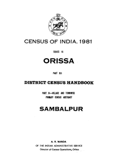 Village and Townwise Primary Census Abstract, Sambalpur, Part-B