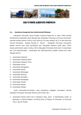 Bantek RPI2-JM Bidang PU Cipta Karya PROV. Gorontalo