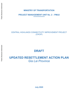 Draft Updated Resettlement Action