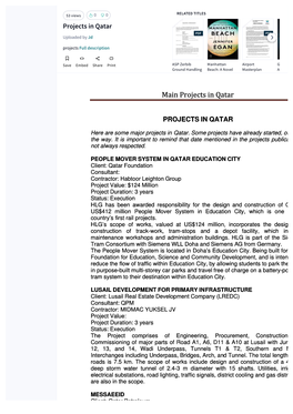 Projects in Qatar