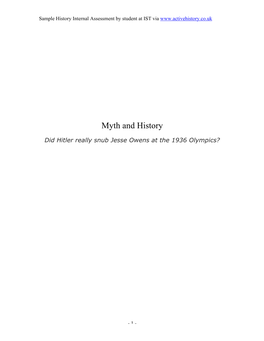 Myth and History