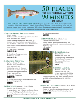 50 Places the Following All Are Just a Short Hike Away: to Go Fishing Within Todd Lake – Short .5 Mile Hike In; Brook Trout up to 15-Inches