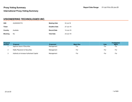 Visioneering Technologies Inc