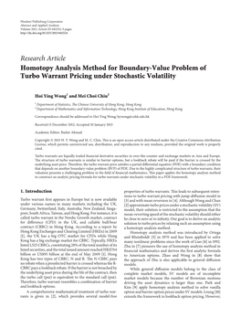 Homotopy Analysis Method for Boundary-Value Problem of Turbo Warrant Pricing Under Stochastic Volatility