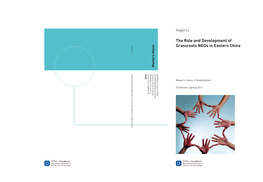 The Role and Development of Grassroots Ngos in Eastern China Eastern in Ngos Grassroots of Development and Role the Li Yuejin