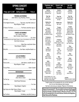 Spring Concert Program