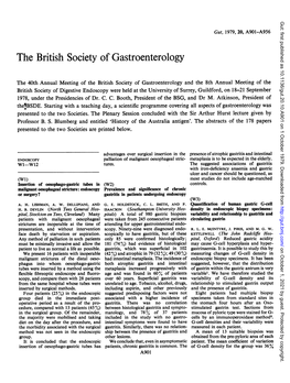 The British Society of Gastroenterology