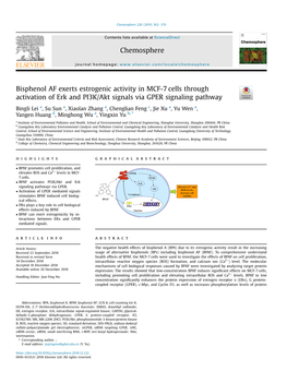 Bisphenol AF Exerts Estrogenic Activity in MCF-7 