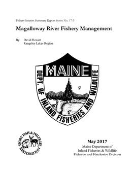 Magalloway River Fishery Managment