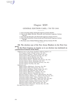 Chapter XXV. GENERAL ELECTION CASES, 1789 to 1840