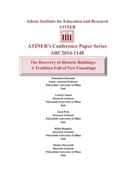 ATINER's Conference Paper Series ARC2014-1148