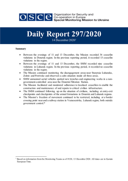 Daily Report 297/2020 14 December 20201