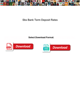 Sbs Bank Term Deposit Rates