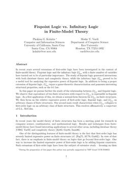 Fixpoint Logic Vs. Infinitary Logic in Finite-Model Theory
