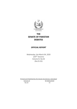 The Senate of Pakistan Debates