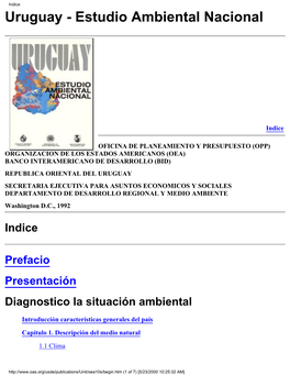 Uruguay - Estudio Ambiental Nacional