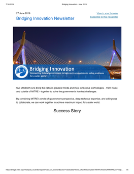 Bridging Innovation, June 2019