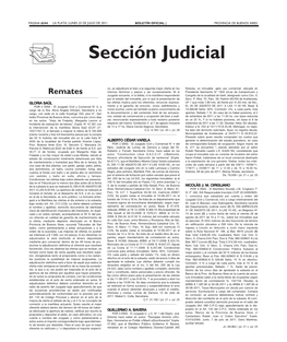 Sección Judicial Remates