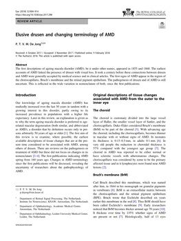 Elusive Drusen and Changing Terminology of AMD