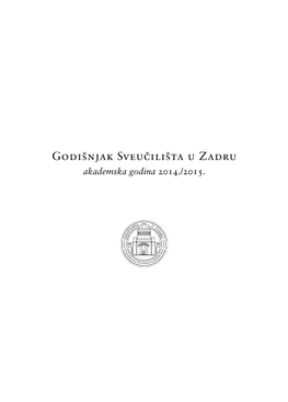 Godišnjak Sveučilišta U Zadru Akademska Godina 2014./2015