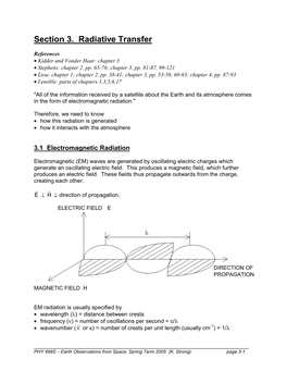 Section 3. Radiative Transfer