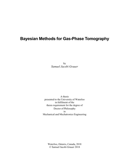 Bayesian Methods for Gas-Phase Tomography