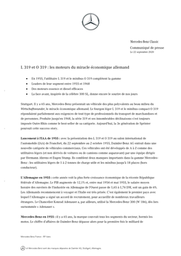 L 319 Et O 319 : Les Moteurs Du Miracle Économique Allemand