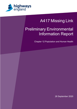 A417 Missing Link Preliminary Environmental Information Report