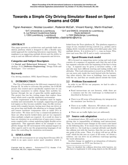 Towards a Simple City Driving Simulator Based on Speed Dreams and OSM