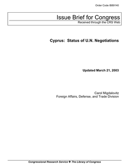 Cyprus: Status of U.N